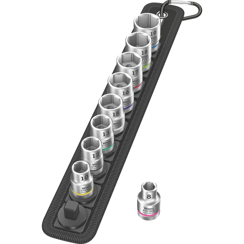 Wera Belt 3/8 Inch Zyklop Socket Set