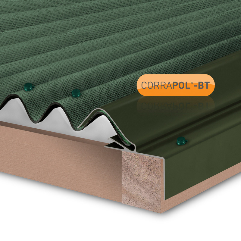 Corrapol-BT Rigid Rock n Lock Side Flashing Green 2m