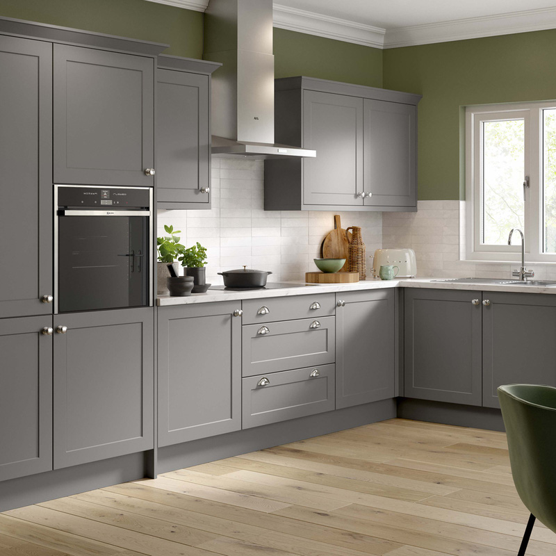 Kitchen Kit Flatpack Shaker Kitchen Cabinet Corner Post Ultra Matt Dust Grey 720mm