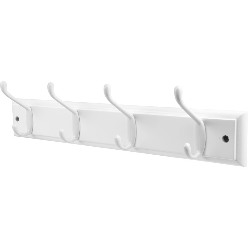 White on White Hook Rail 4 Hook