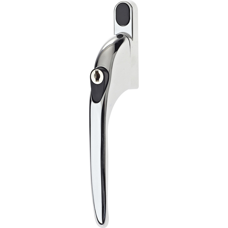 Yale PVCu Inline Lockable Window Handle Polished Chrome