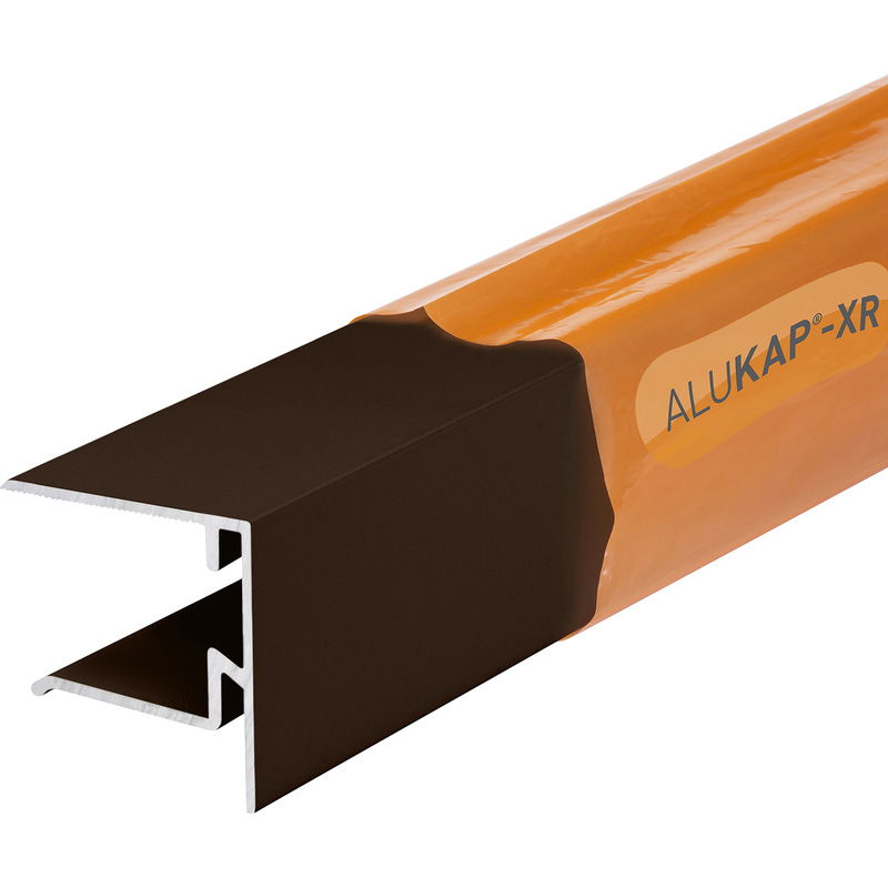 Alukap-XR Sheet End Stop Bar for Axiome Sheets 25mm x 4.8m Brown