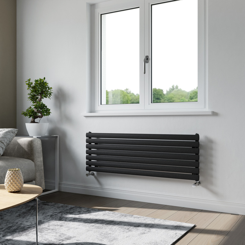 Ximax Bristol Single Horizontal Designer Radiator 410 x 1200mm 1846Btu Anthracite