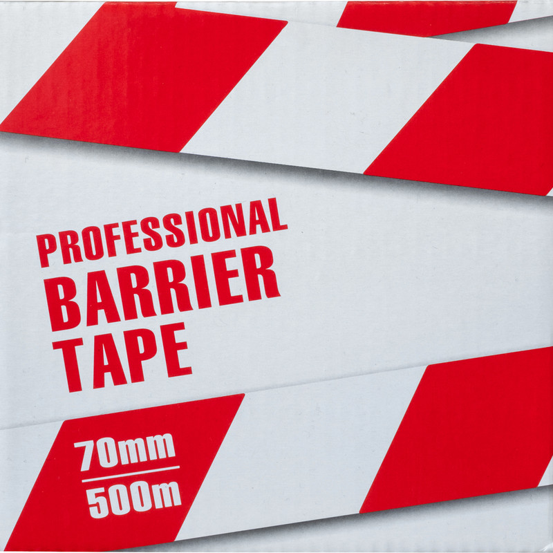 Red & White Barrier Tape 70mm x 500m