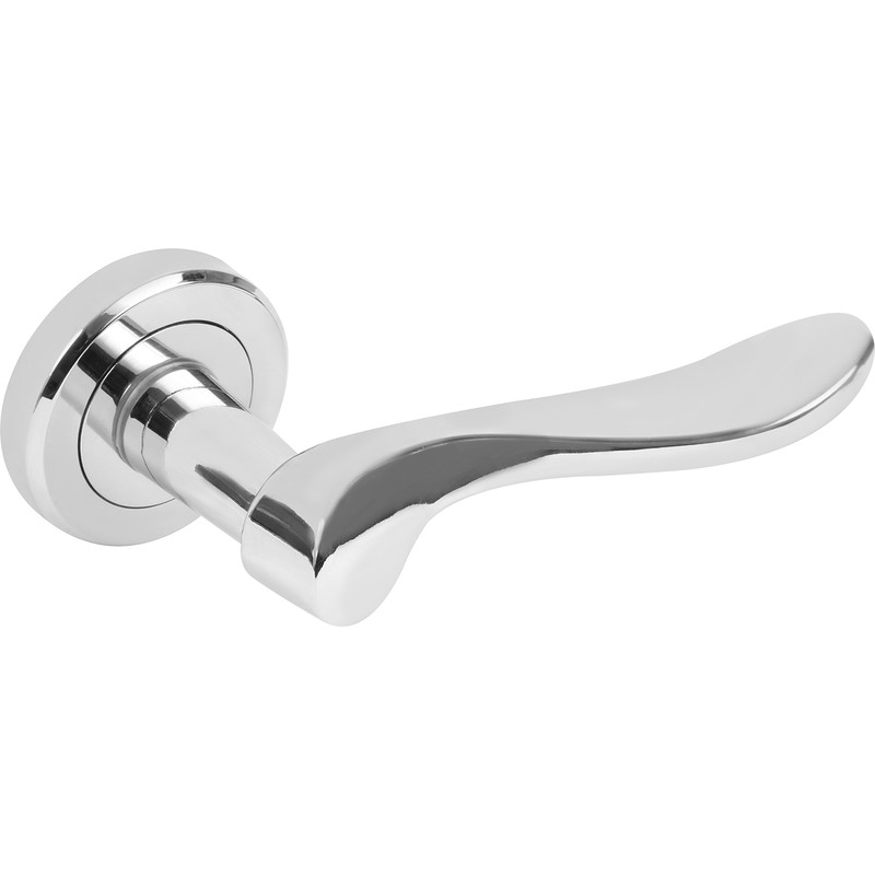 Serozzetta Verdun Lever On Rose Door Handles Polished Chrome