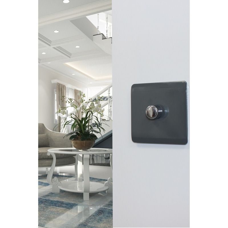Trendiswitch Charcoal 1 Gang LED Dimmer Switch 1 Gang