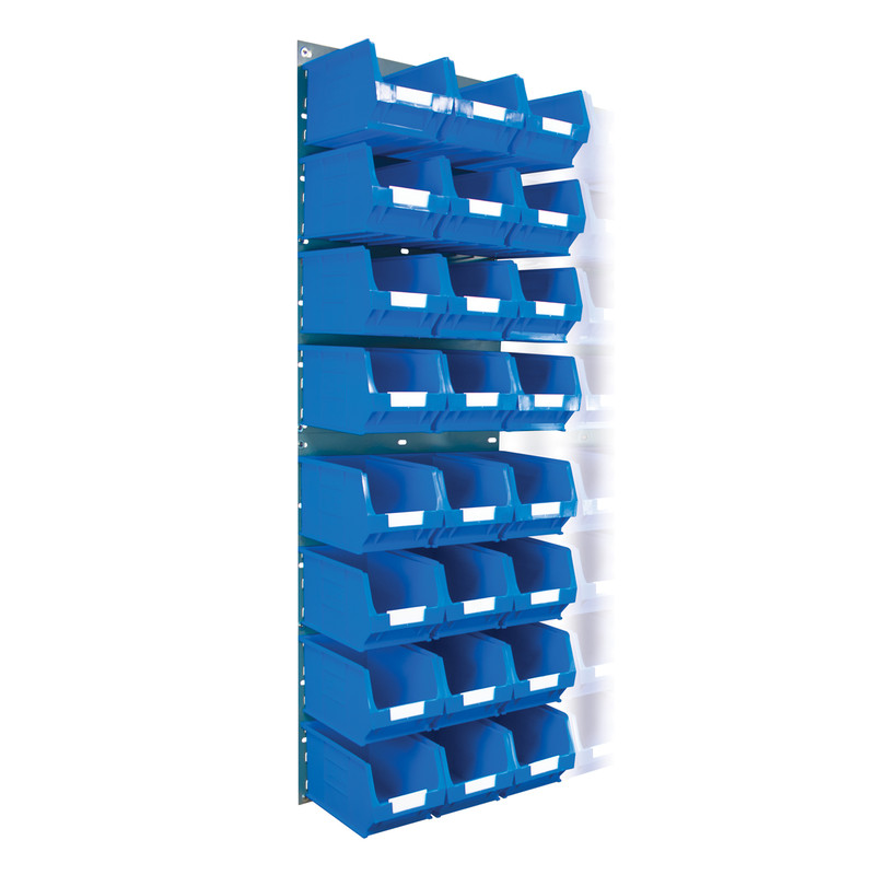 Barton Steel Louvre Panel with Blue Bins 641 x 457mm with TC3 Blue Bins