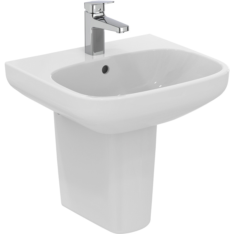Ideal Standard i.life Basin and Semi-Pedestal 50cm 1 Tap Hole
