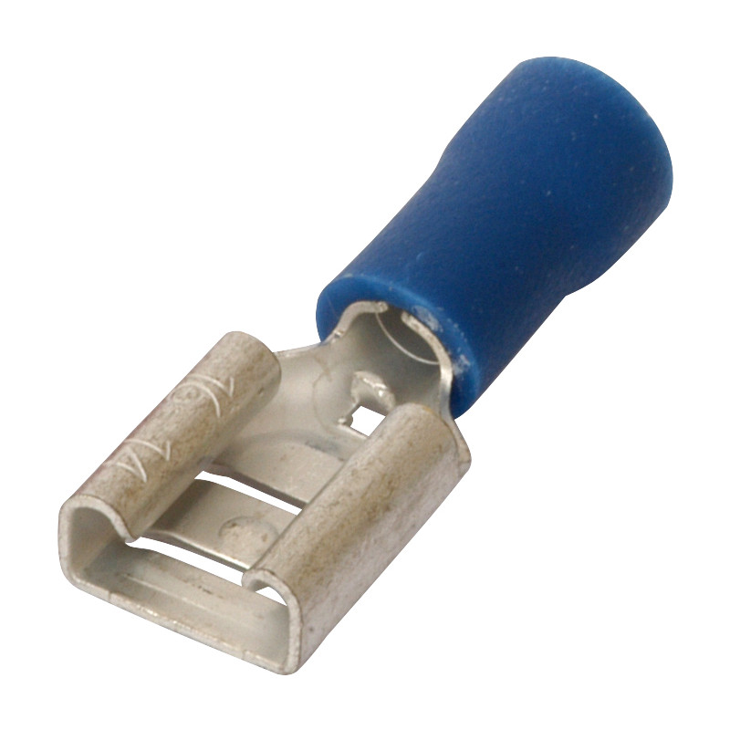 Spade Type Connectors Female 2.5mm Blue