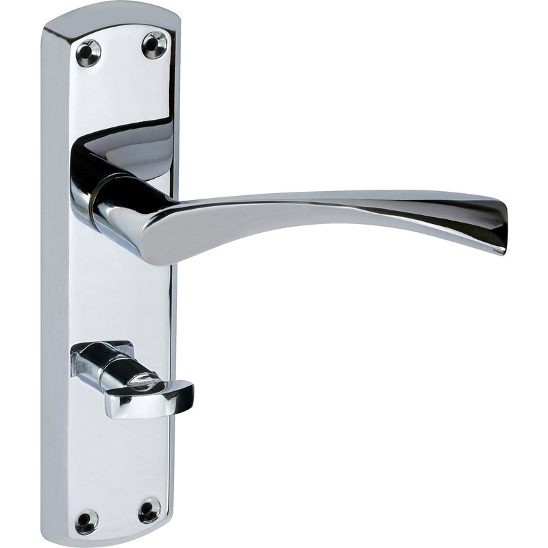Eclipse Monza Door Handles Bathroom Polished Chrome