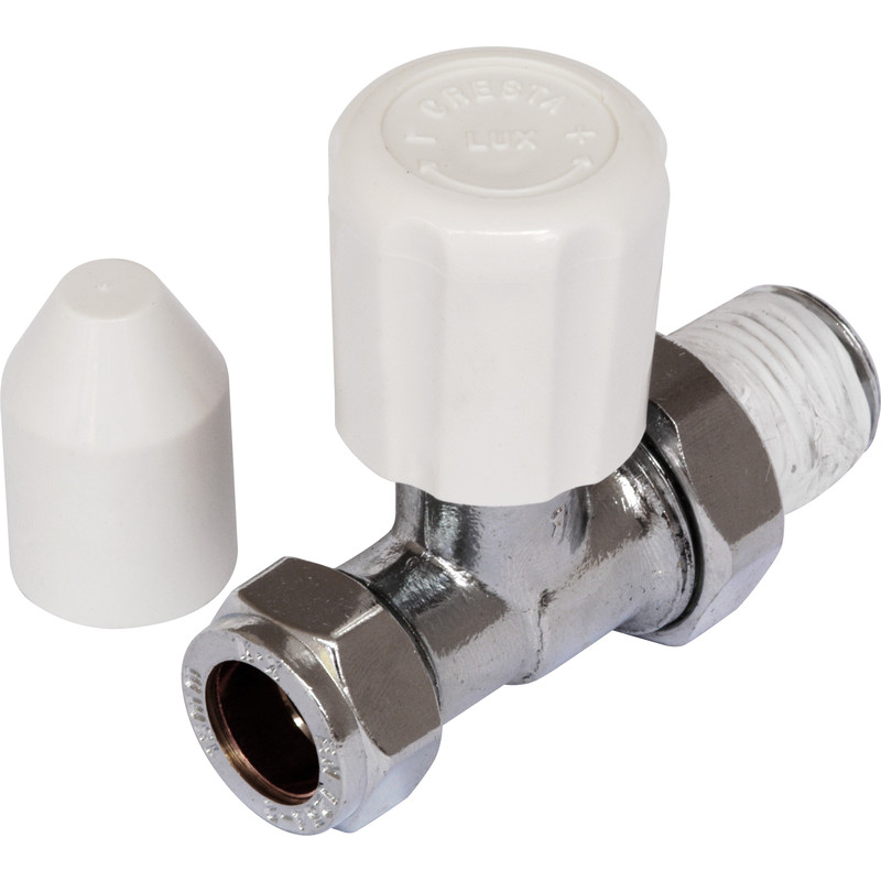 Inline Radiator Valve Chrome Plated 10mm