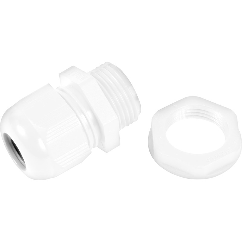 IP68 Gland / Locknut Kit 20mm White