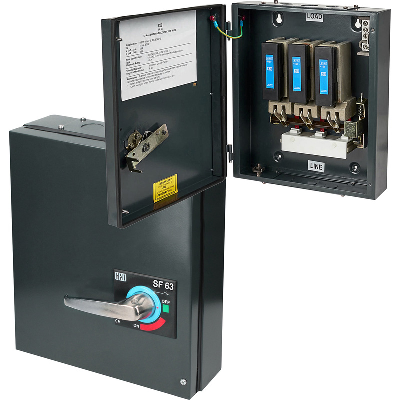 Metal Clad Switch Fuse Isolator 63A 310x235x140