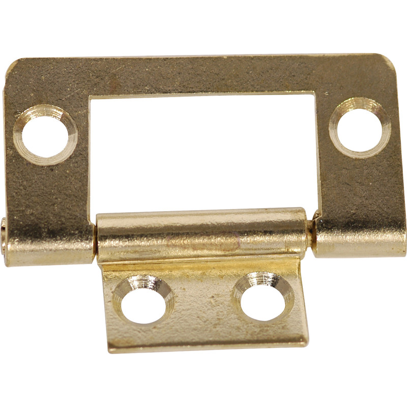 Flush Hinge Brass Plated 40mm
