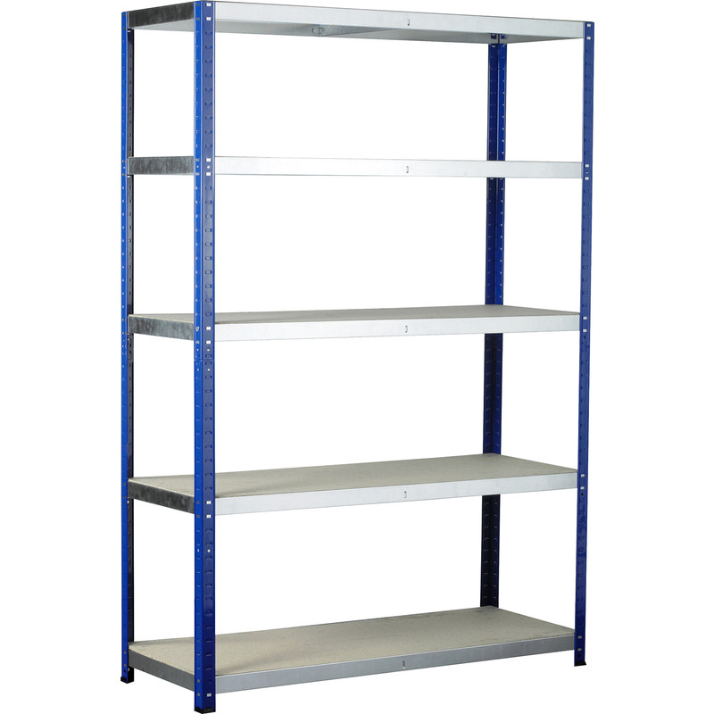 Eco Shelving Bay with Chipboard Shelves 5 Tier 1760 x 1200 x 450mm