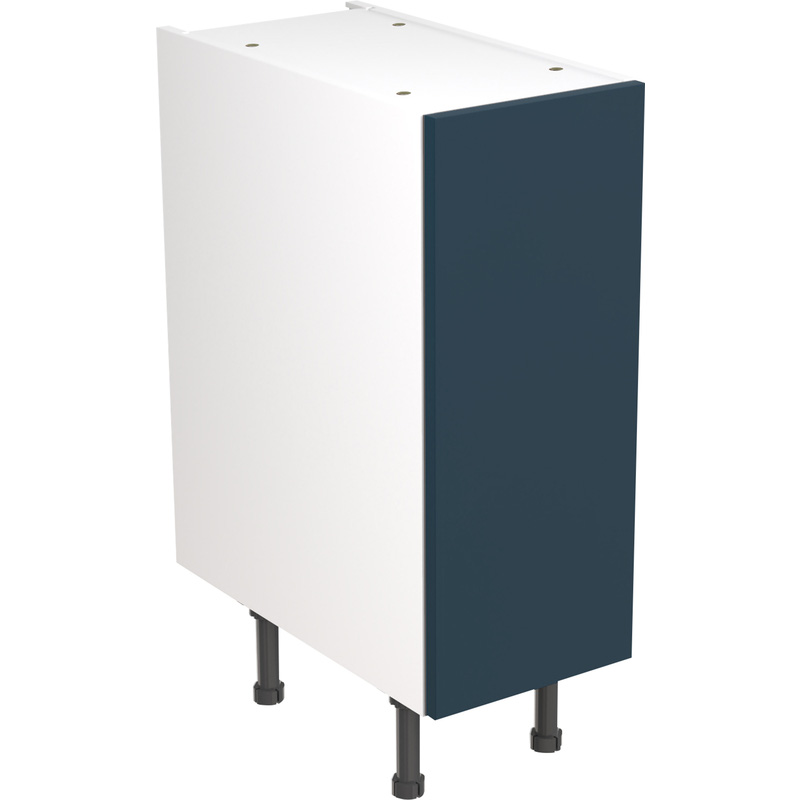 Kitchen Kit Flatpack Slab Kitchen Cabinet Base Unit Ultra Matt Indigo Blue 300mm