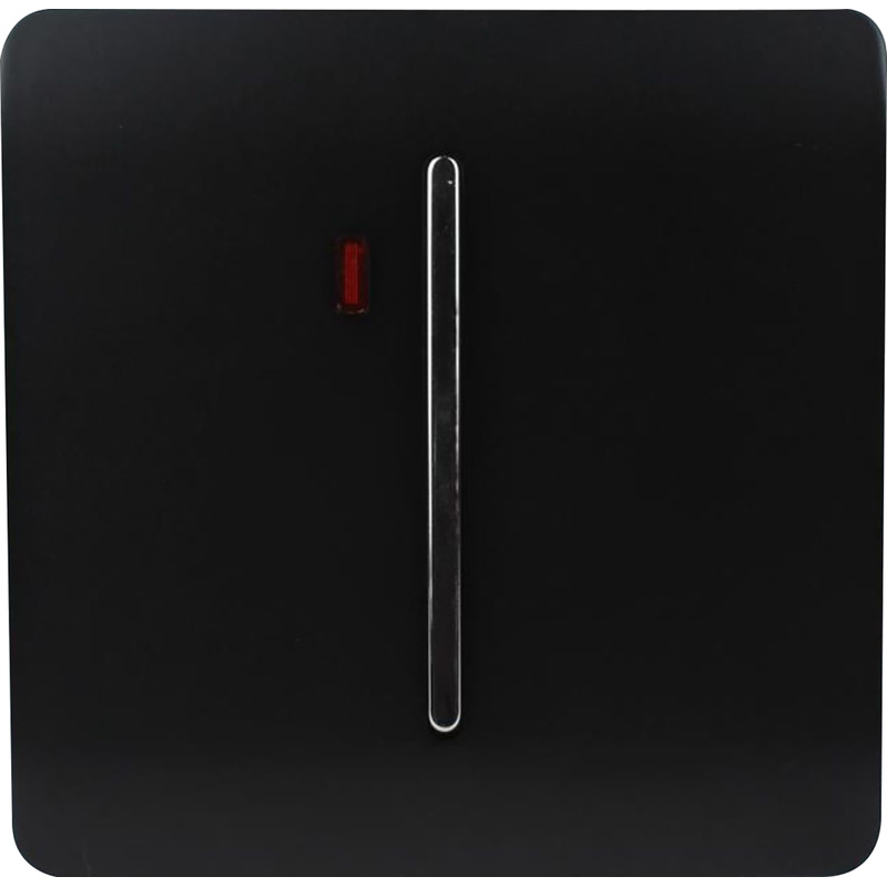 Trendiswitch Black 45 Amp Switch with Neon 1 Gang