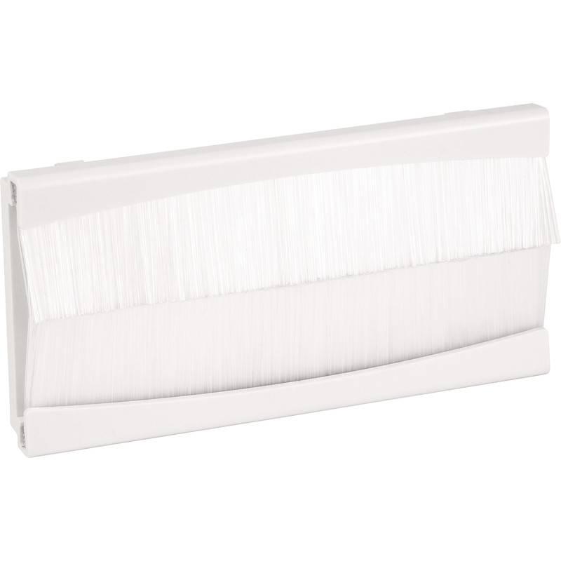 Euro Module Brush Module White 4 Mod Twin Plate