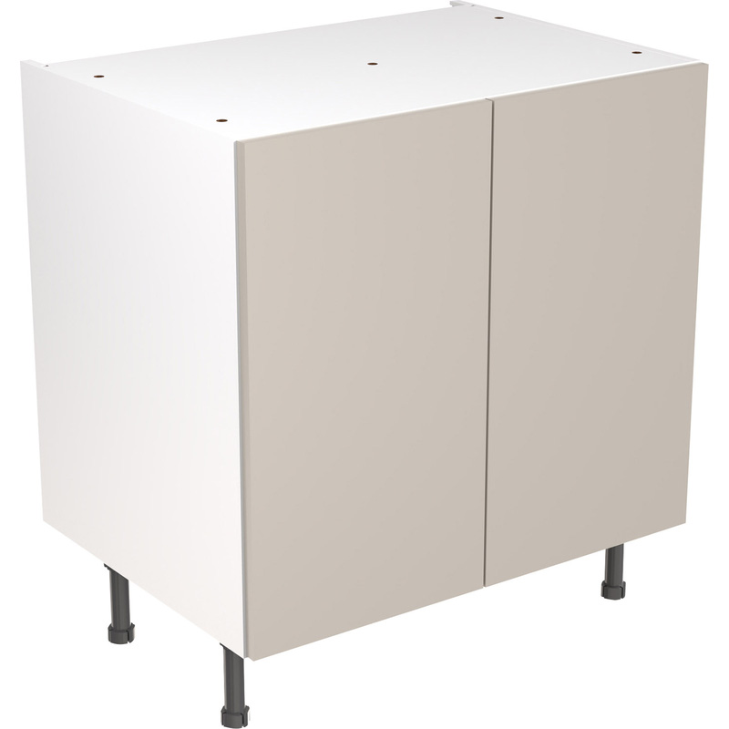 Kitchen Kit Ready Made Slab Kitchen Cabinet Base Unit Super Gloss Light Grey 800mm