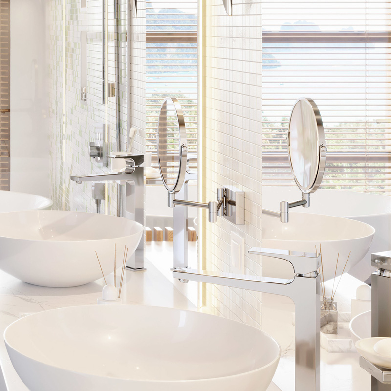 Hansgrohe AddStoris Shaving Mirror Chrome