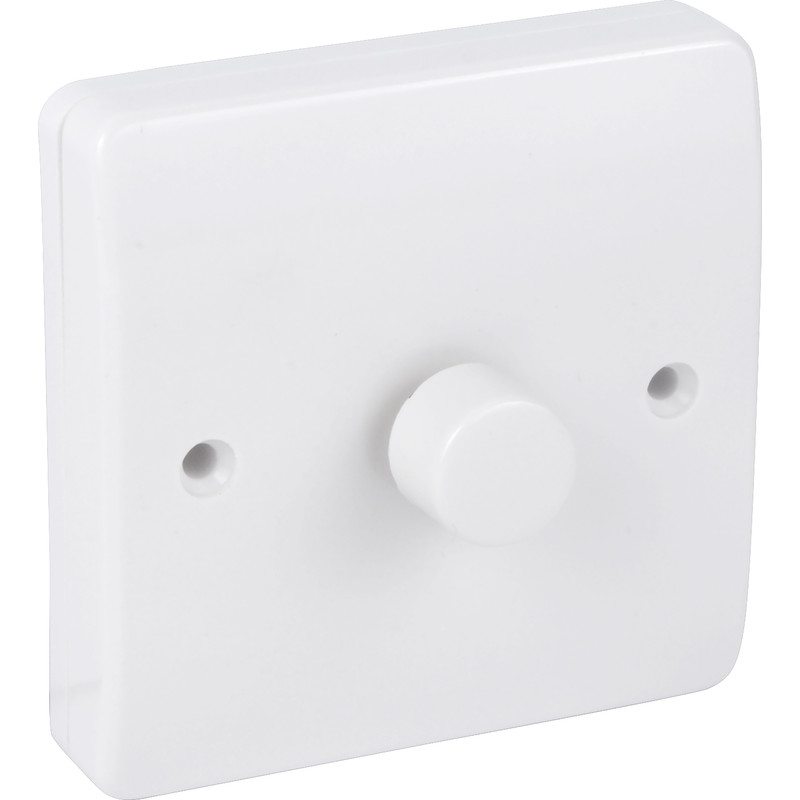 MK Intelligent White Dimmer Switch 1 Gang 2 Way 500W