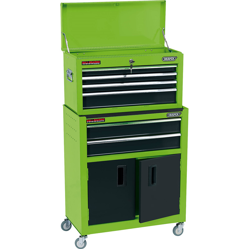 Draper Combined Roller Cabinet and Tool Chest Green