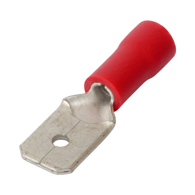 Spade Type Connectors Male 1.5mm Red