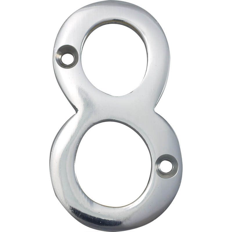 Chrome Numeral 75mm 8