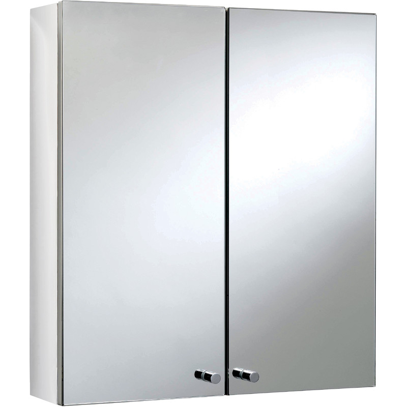 Croydex Double Door Stainless Steel Bathroom Cabinet 500 x 450 x 120mm