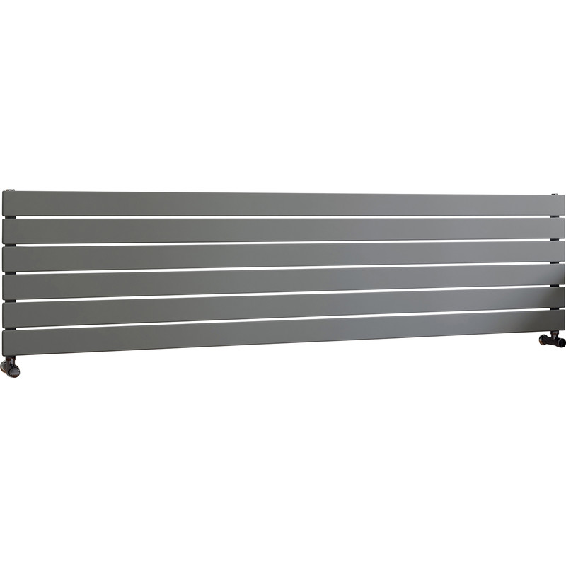 Ximax Oxford Single Horizontal Designer Radiator 445 x 1800mm 3017Btu Silver