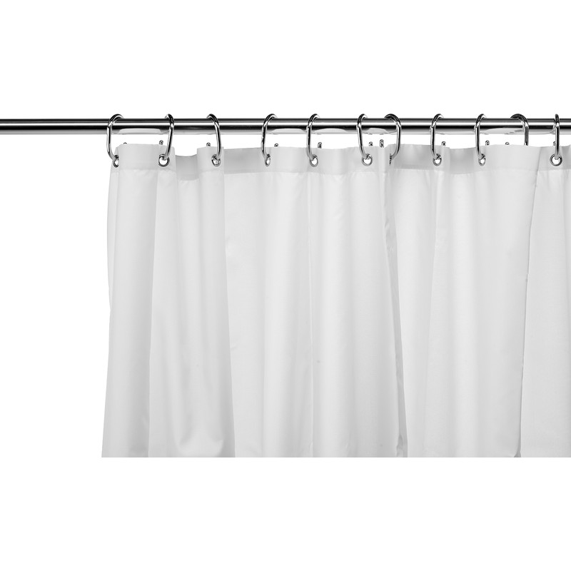 Croydex Plain Textile Shower Curtain White