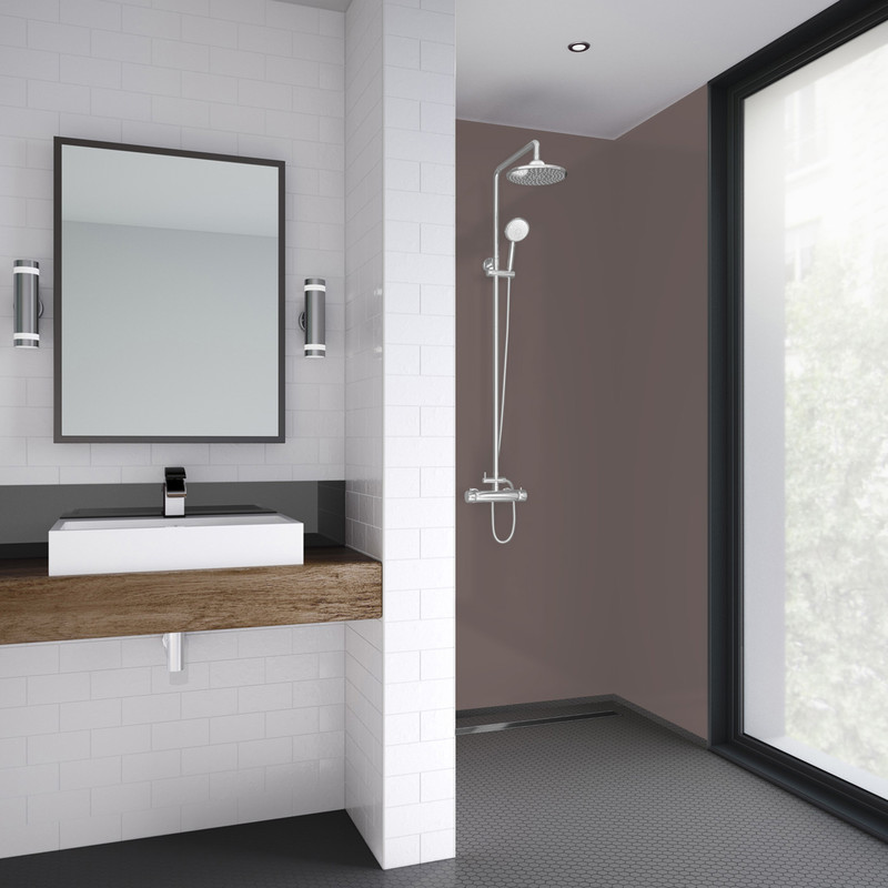 Mermaid Acrylic Matt Shower Wall Panel Coffee 2440mm x 900mm x 4mm