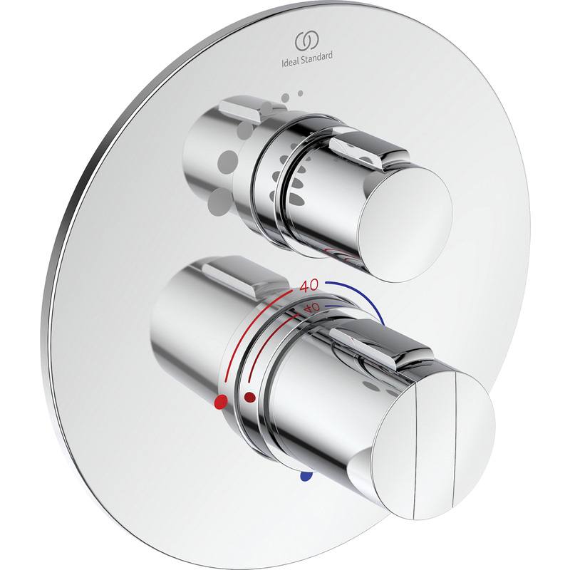 Ideal Standard Easybox Thermostatic Concealed Single Outlet Shower Valve Round