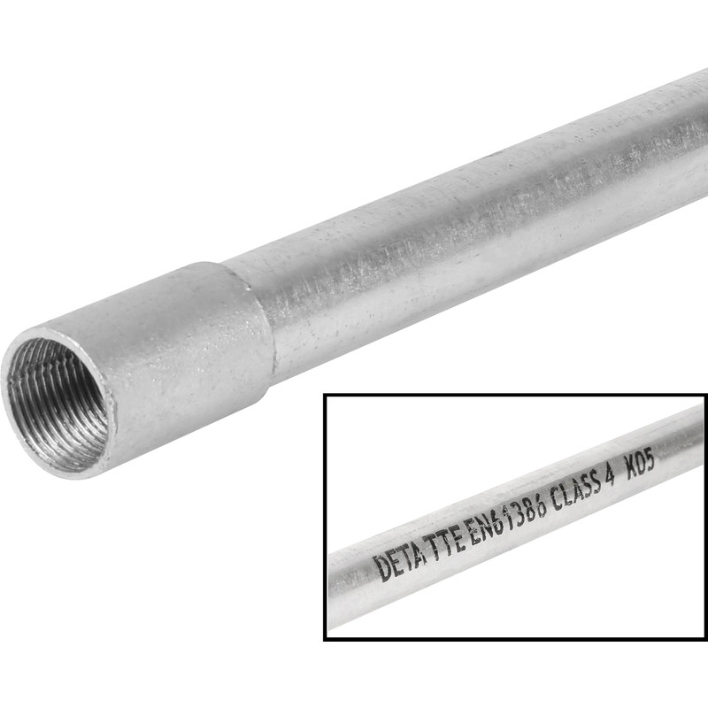Deta Galvanised Metal Conduit 20mm x 3m