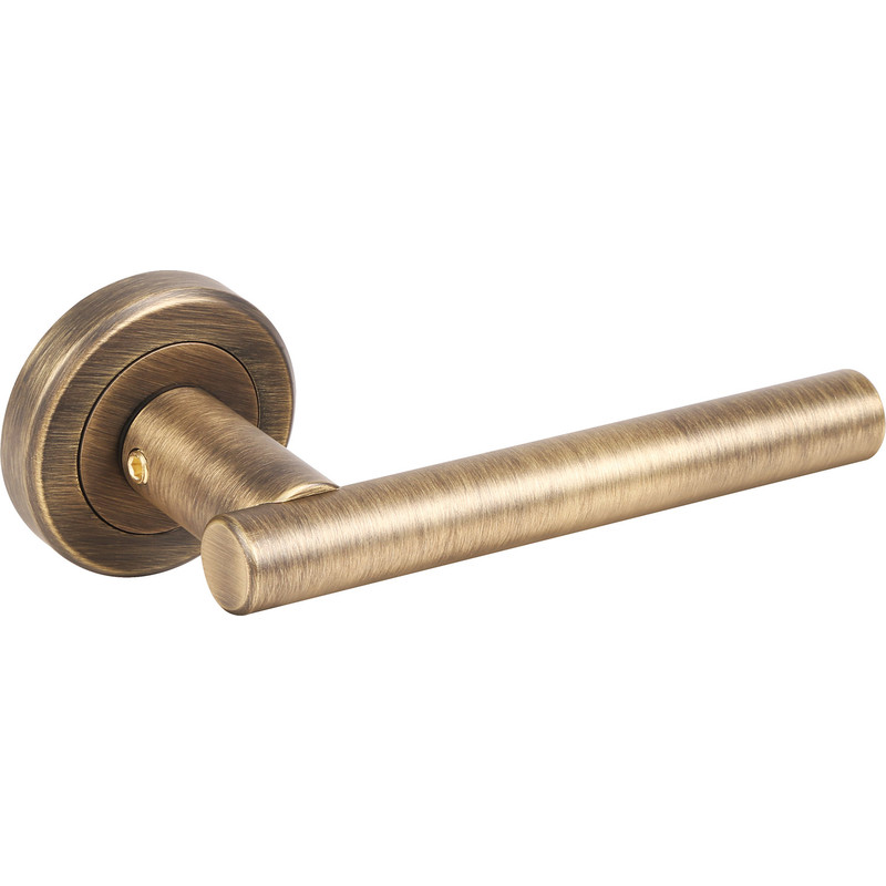 Serozzetta Philadelphia Lever On Rose Door Handles Antique Brass