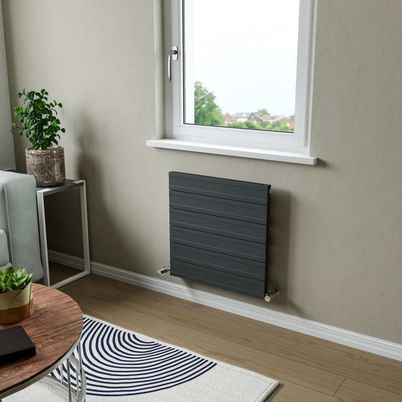 Ximax Preston Aluminium Designer Radiator 603 x 600mm  1167Btu Anthracite