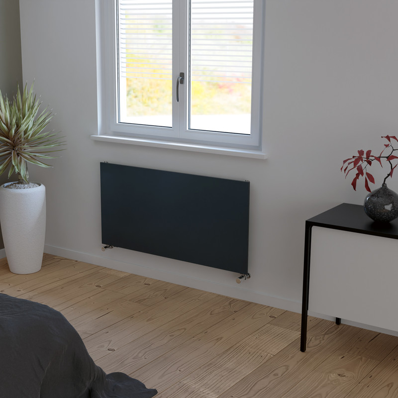 Ximax Oxford Plan Horizontal Designer Radiator 595 x 1200mm 2079Btu Anthracite