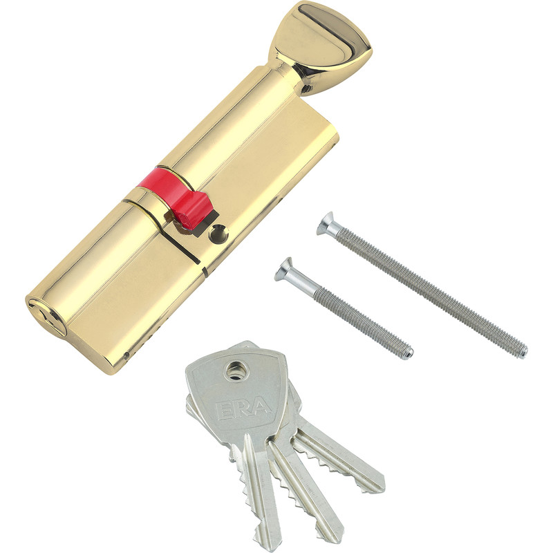 ERA 3 Star Euro Thumbturn Cylinder 37-37mm Satin Brass