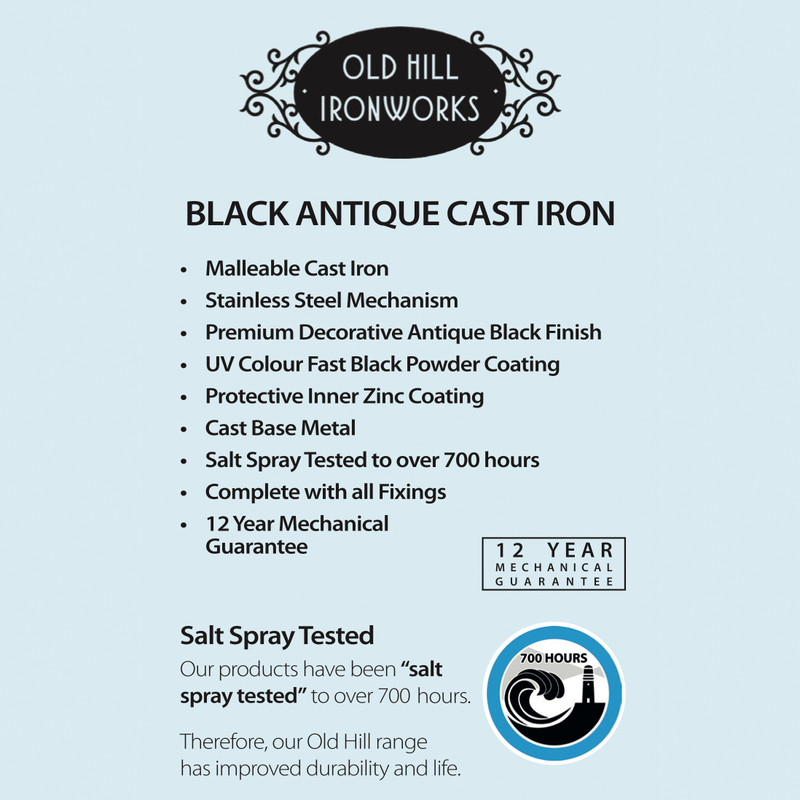 Old Hill Ironworks Letter Plate 295mm x 80mm Rectangular Interior Letter Tidy