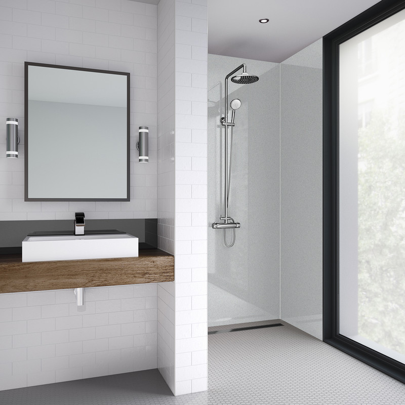 Mermaid Acrylic Shower Wall Panel White Ice 2440mm x 1200mm x 4mm