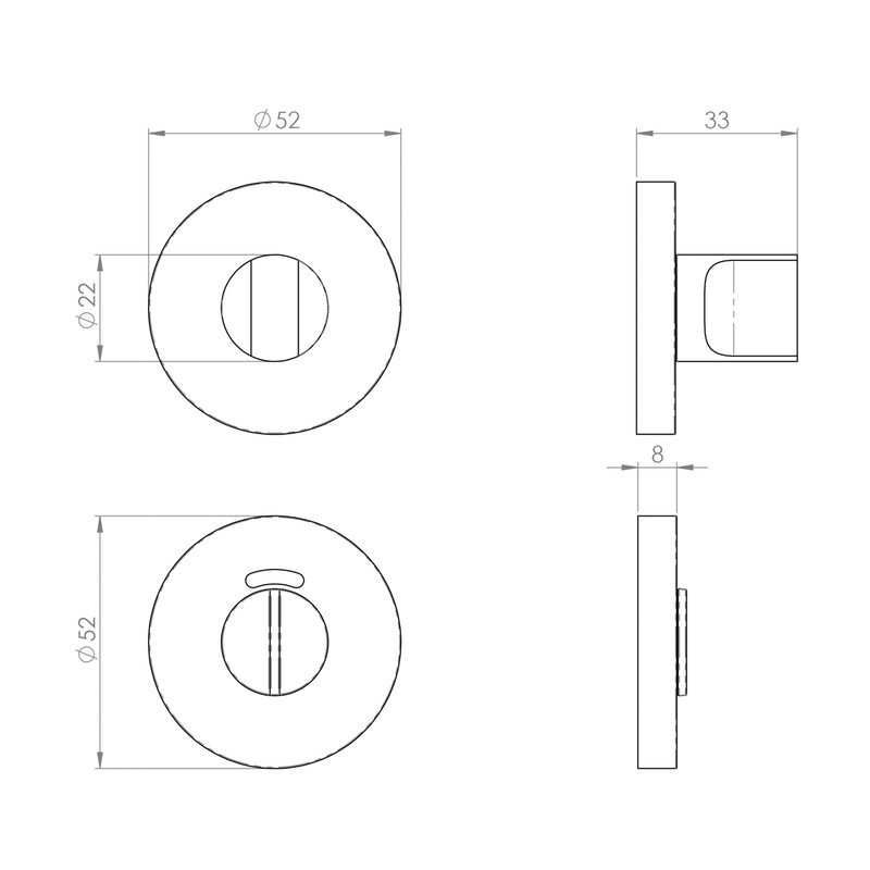 Eurospec Turn & Release Satin Stainless Steel
