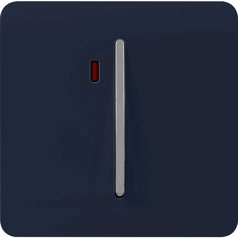 Trendiswitch Navy 45 Amp Switch with Neon 1 Gang
