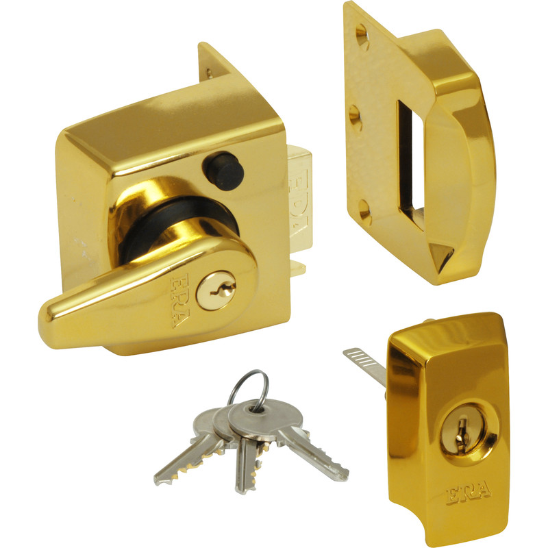 ERA BS High Security Nightlatch Brass Effect Narrow