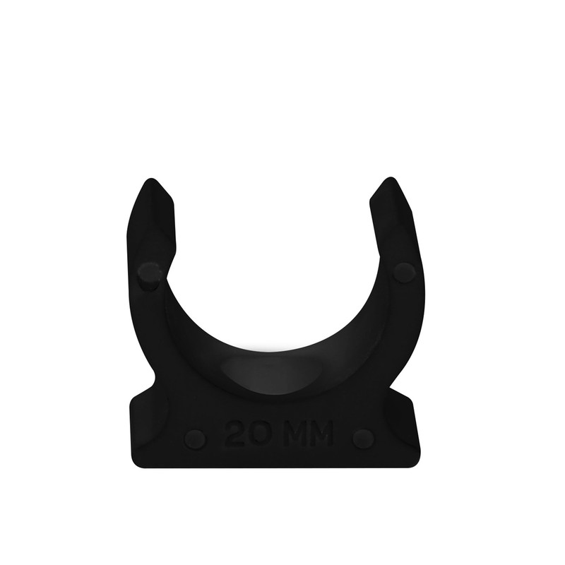 20mm PVC Conduit Spring Clip Saddle Black