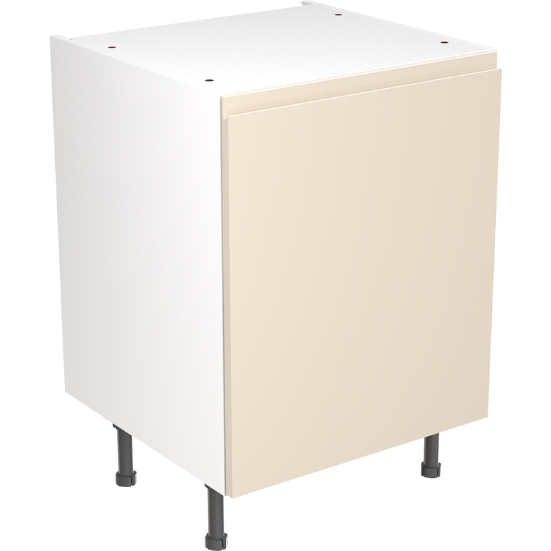 Kitchen Kit Ready Made J-Pull Kitchen Cabinet Base Unit Super Gloss Cashmere 600mm