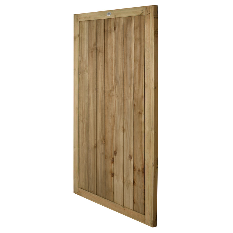 Forest Garden Pressure Treated Square Board Gate 180cm (h) x 92cm (w) x 4.4cm (d)