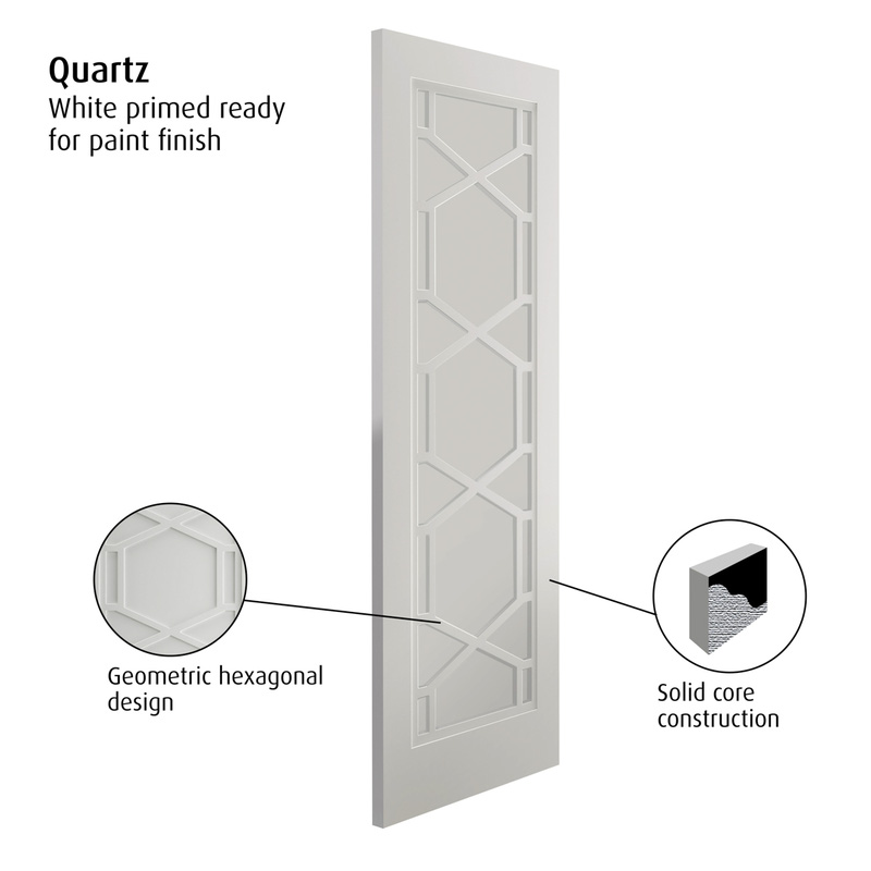 Quartz White Internal Door 35 x 1981 x 838mm