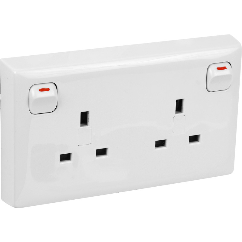 Socket Converter 1 Gang to 2 Gang