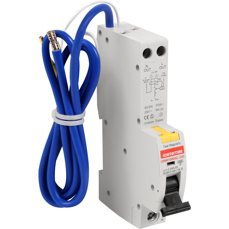 Contactum Single Pole A Type C Curve RCBO 40A 10kA SP