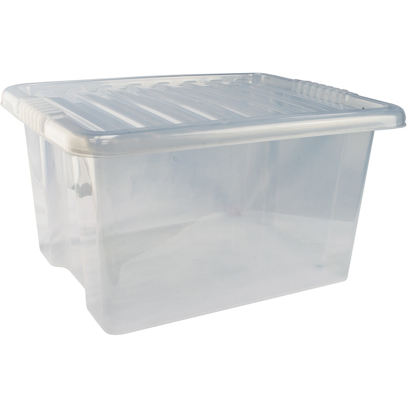 Plastic Container with Clip On Lid 35L